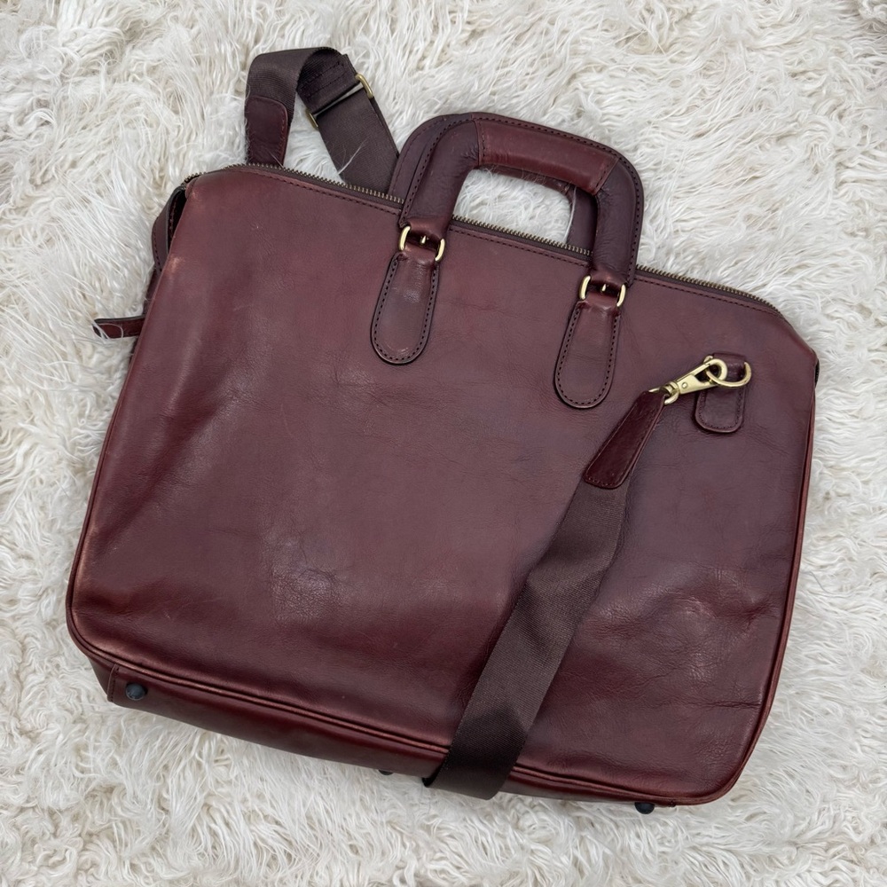 Indeed Brown Leather Men's Bag Briefcase